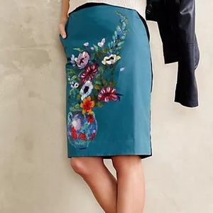 Anthropologie HD in Paris Emerald Gardens Skirt